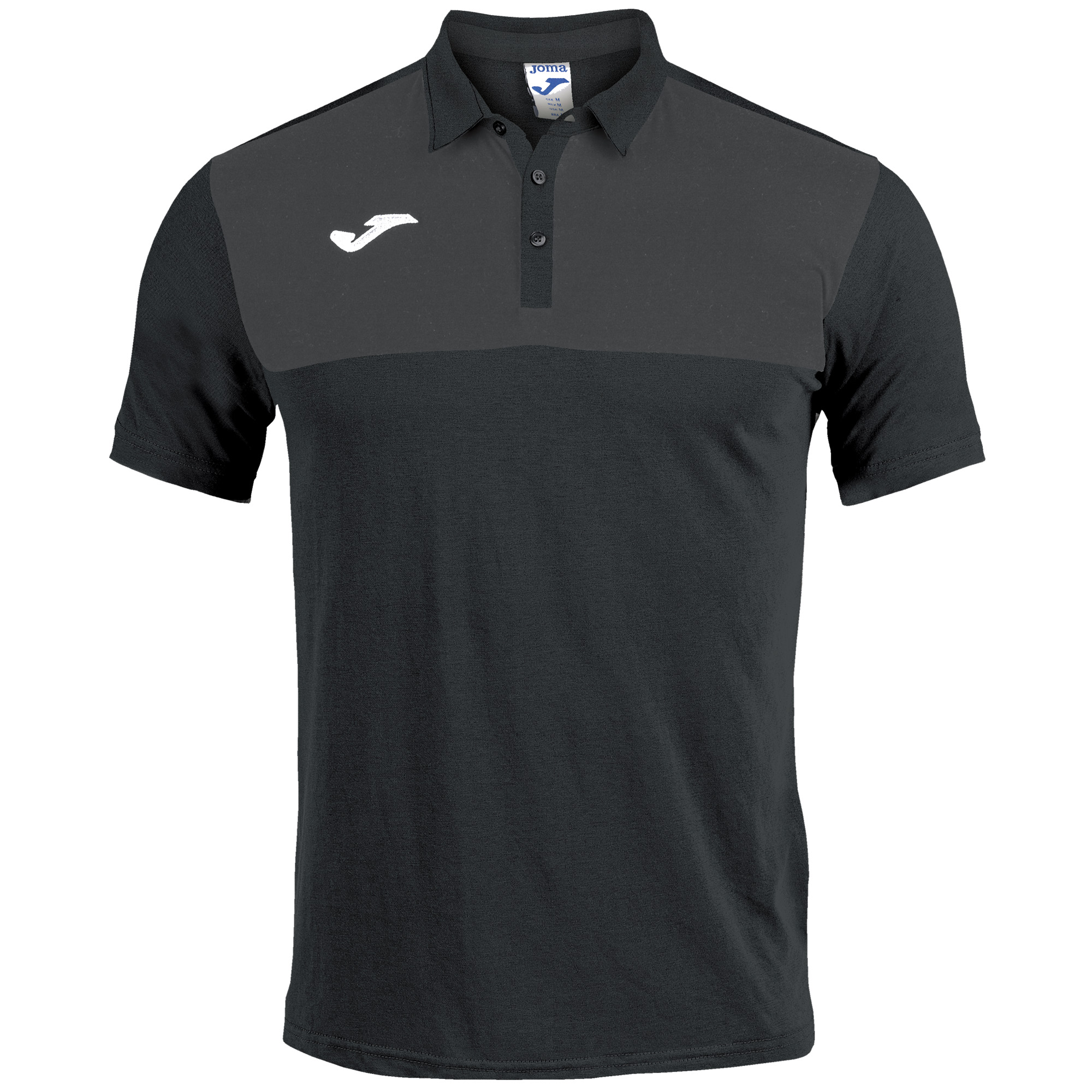 Koszulka polo JOMA Winner czarno-szara 101684.110