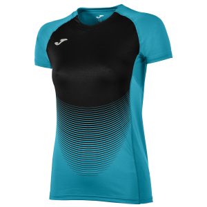 Koszulka damska JOMA Elite VI turkusowa-czarna 900641.011