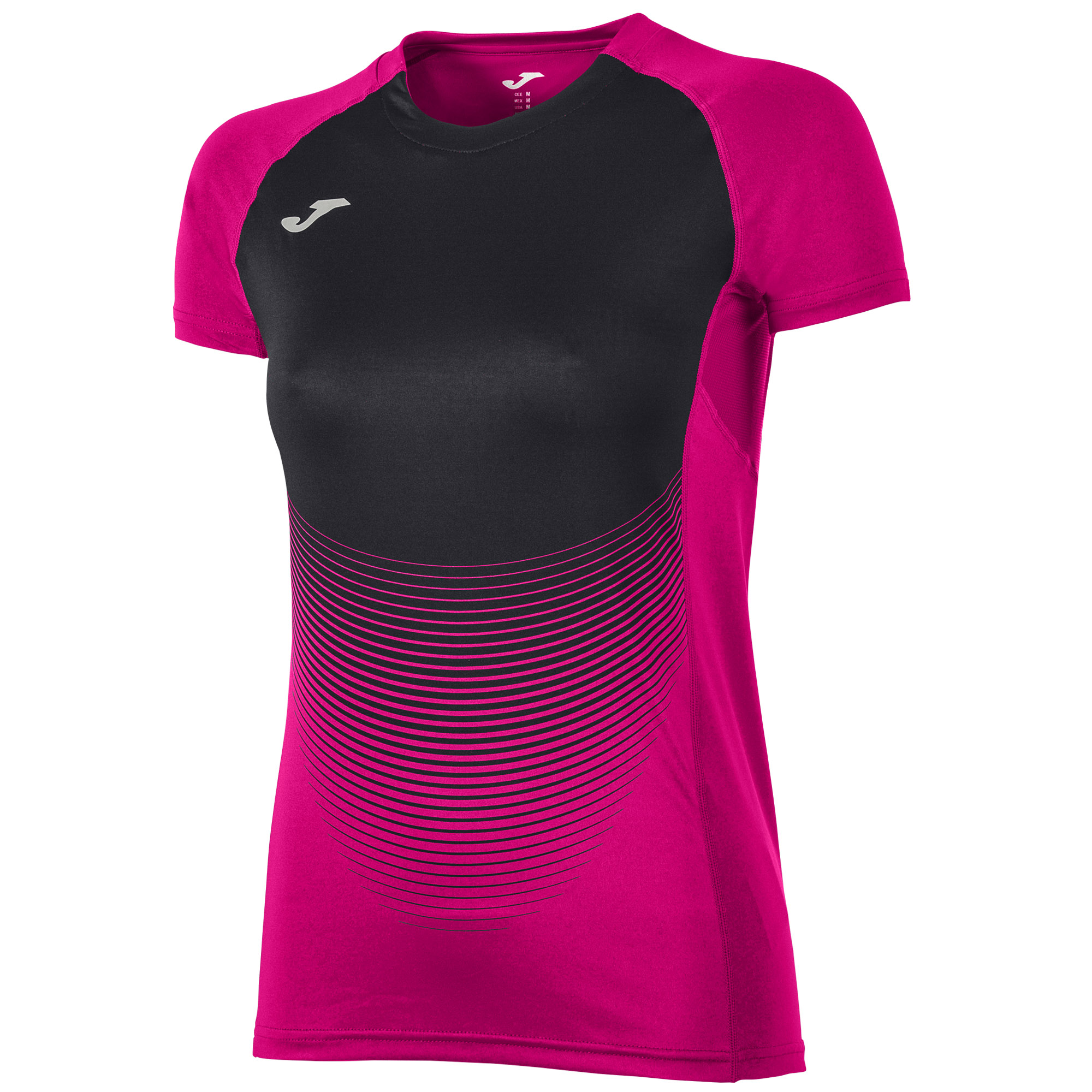 Koszulka damska JOMA Elite VI różowa-czarna 900641.501