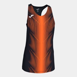 Koszulka damska JOMA Olimpia czarno-pomarańczowa 900900932.120