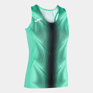 Koszulka damska JOMA Olimpia turkusowo-czarna 900932.401
