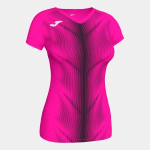 Koszulka damska JOMA Olimpia różowo-czarna  900933.031