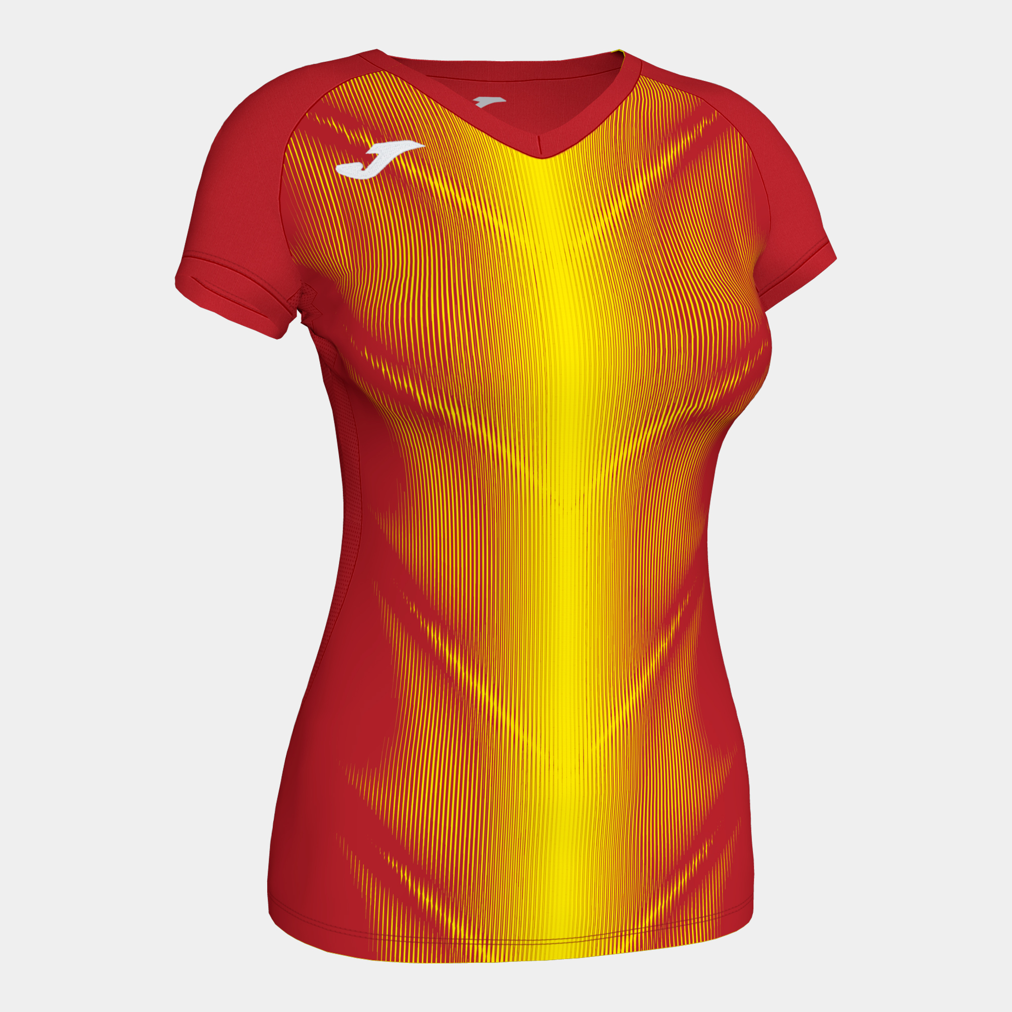 Koszulka damska JOMA Olimpia czerwono-żółta 900933.609