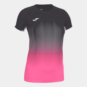 Koszulka damska JOMA Elite VI czarno-różowa 901020.118
