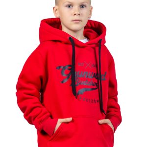 Bluza dzięcięca PREMIUM z kapturem czerwona SPG PRO