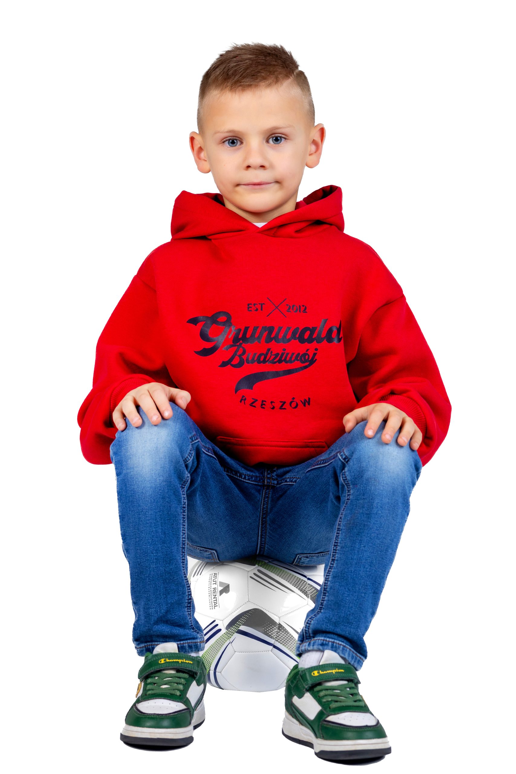 Bluza dzięcięca PREMIUM z kapturem czerwona SPG PRO - obrazek 4