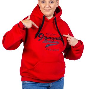 Bluza damska PREMIUM z kapturem czerwona SPG PRO