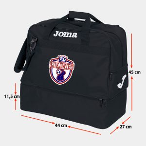 Torba treningowa JOMA III Medium czarna 400006.100 ŁKS z nadrukiem