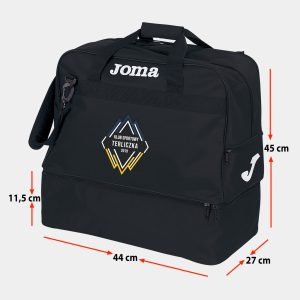 Torba treningowa JOMA III Medium czarna 400006.100 KSTER z nadrukiem