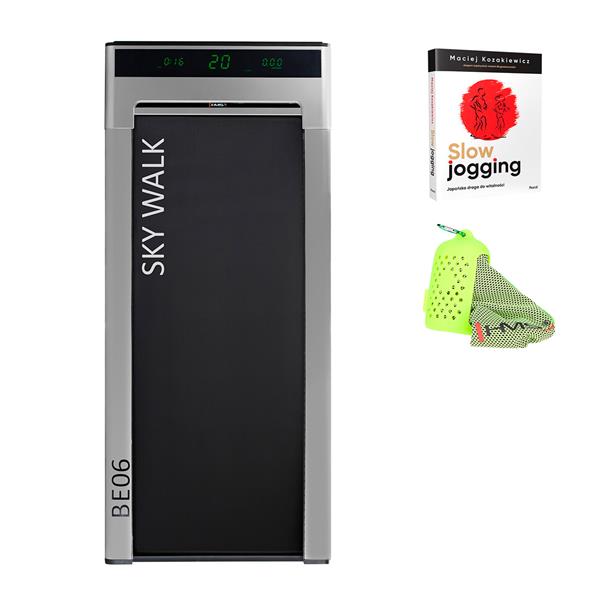 BE06 GRAY BIEŻNIA + KSIĄŻKA SLOW JOGGING + RC1206 GREEN RĘCZNIK HMS