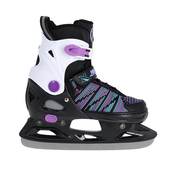 NH2255 A BLACK/VIOLET ROZM. M(37-40) ŁYŻWY HOKEJOWE NILS EXTREME