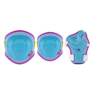 H106 NIEBIESKO-RÓŻOWY ROZM. S  ZESTAW OCHRANIACZY NILS EXTREME