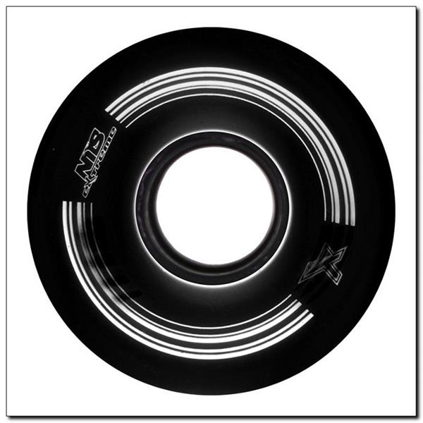 KP-6045 BLACK 60x45 MM (4 szt.) KÓŁKA KAUCZUKOWE DO PENNYBOARD NILS EXTREME
