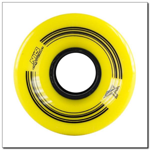 KP-6045 YELLOW 60x45 MM (4 szt.) KÓŁKA KAUCZUKOWE DO PENNYBOARD NILS EXTREME
