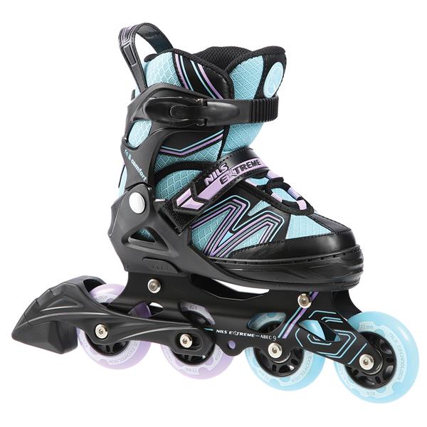 NA14169 A CZARNO-NIEBIESKIE ROZM. L (39-42) ŁYŻWOROLKI NILS EXTREME