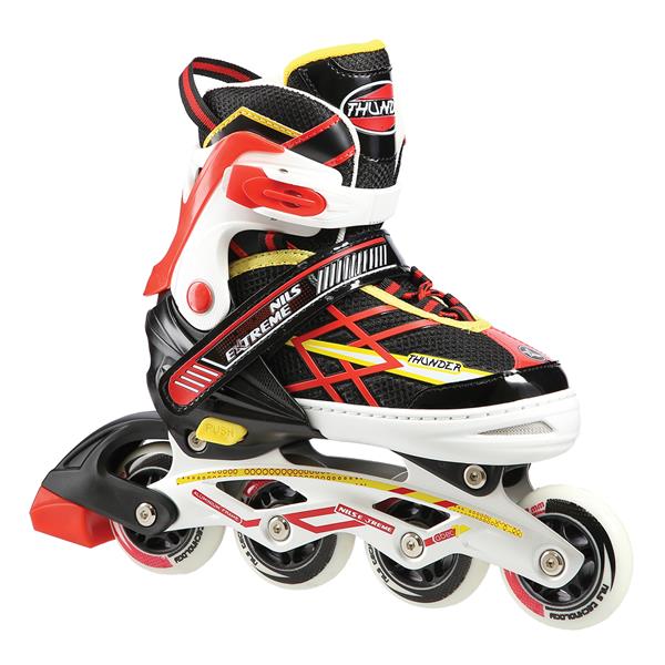 NA1160 A CZARNO-CZERWONY ROZM. L (39-42) ŁYŻWOROLKI NILS EXTREME