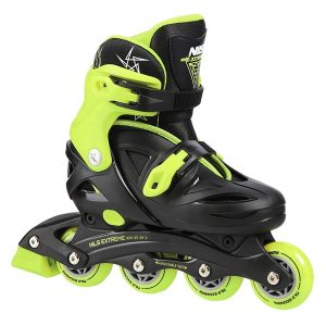 NJ/NA0321 A CZARNO-LIMONKOWE ROZM. M (31-35) ŁYŻWOROLKI NILS EXTREME