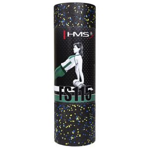 FS115 BLACK/BLUE- YELLOW DOTS 45CM WAŁEK/ROLLER FITNESS HMS