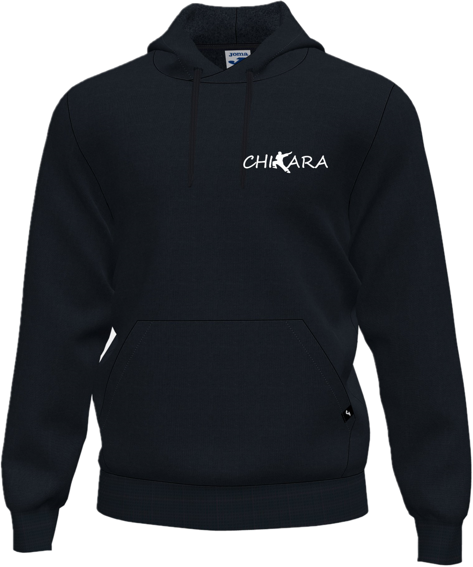 Czarna bluza z kapturem JOMA Montana 102108.100 CHIKARA z nadrukiem