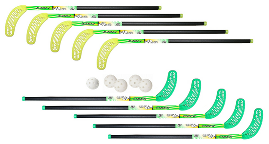 Zestaw Unibros FIBER 95 cm (10 kijów + 5 piłek)