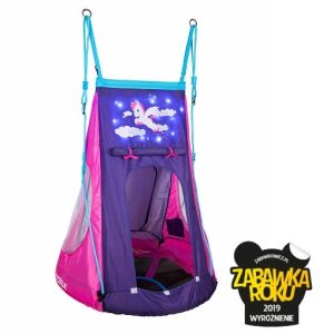 Huśtawka gniazdo z namiotem Hudora Pony LED 90 (72149)